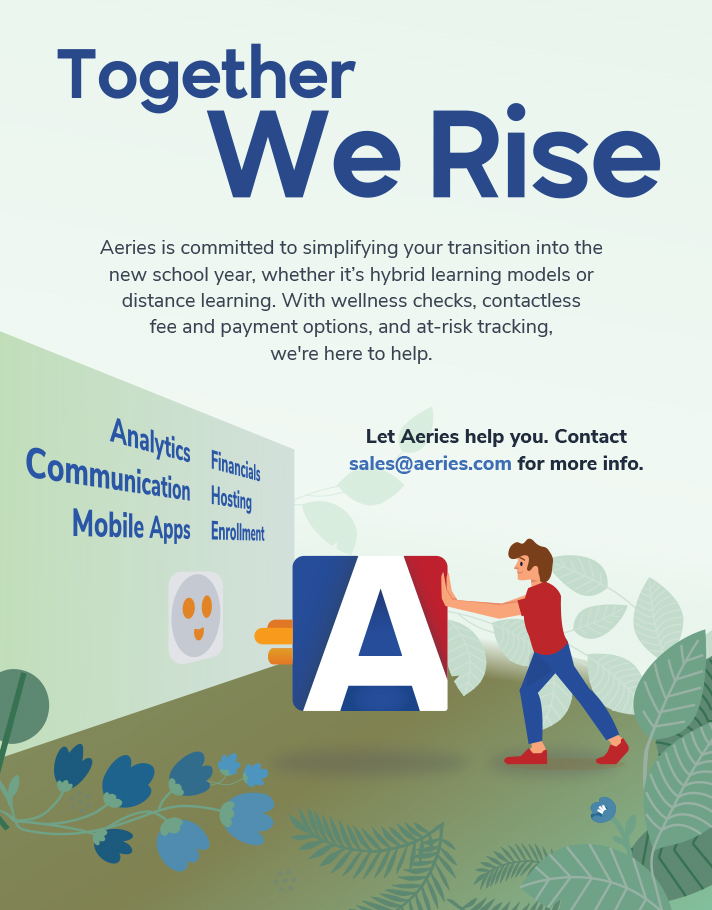 Aeries student data systems ad.